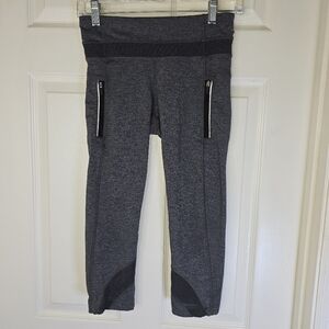 Womens Lululemon Gray‎ Athletic Inspire Tight II Leggings 4